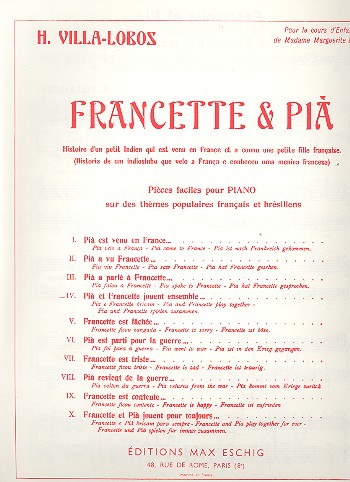 Pià et Francette jouent ensemble  pour piano  