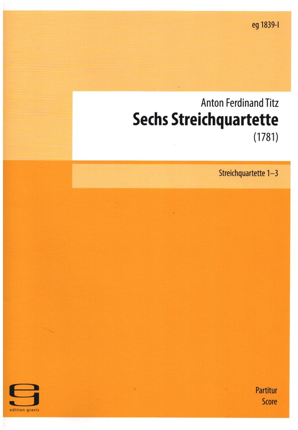 6 Streichquartette Band 1 (Nr.1-3)