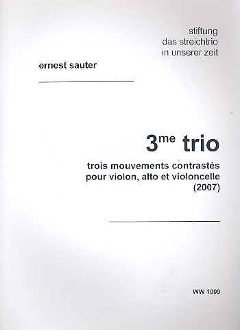 Trio Nr.3 für Violine, Viola und Violoncello  Partitur und Stimmen  