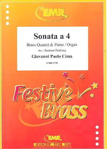 Sonata a 4 für 4 Blechbläser und  Klavier (Orgel)  Partitur und Stimmen