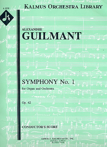 Symphony no.1 op.42 for organ and  orchestra  conductor's score