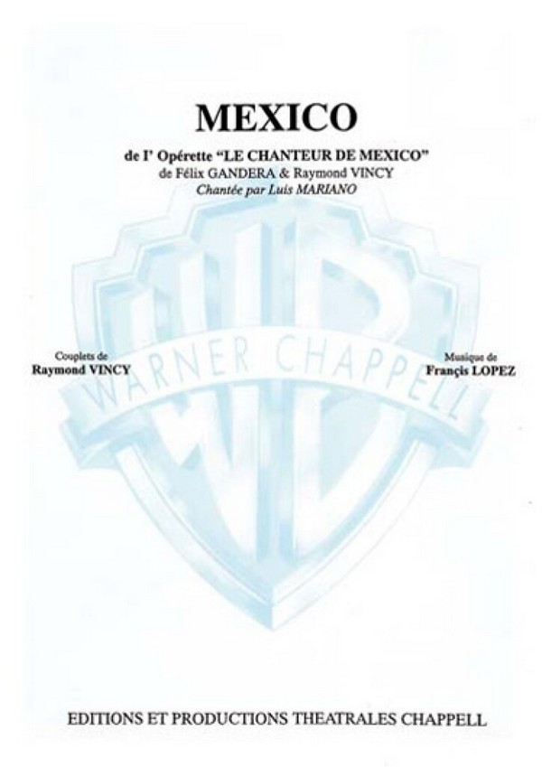Mexico pour voix et piano (frz)    