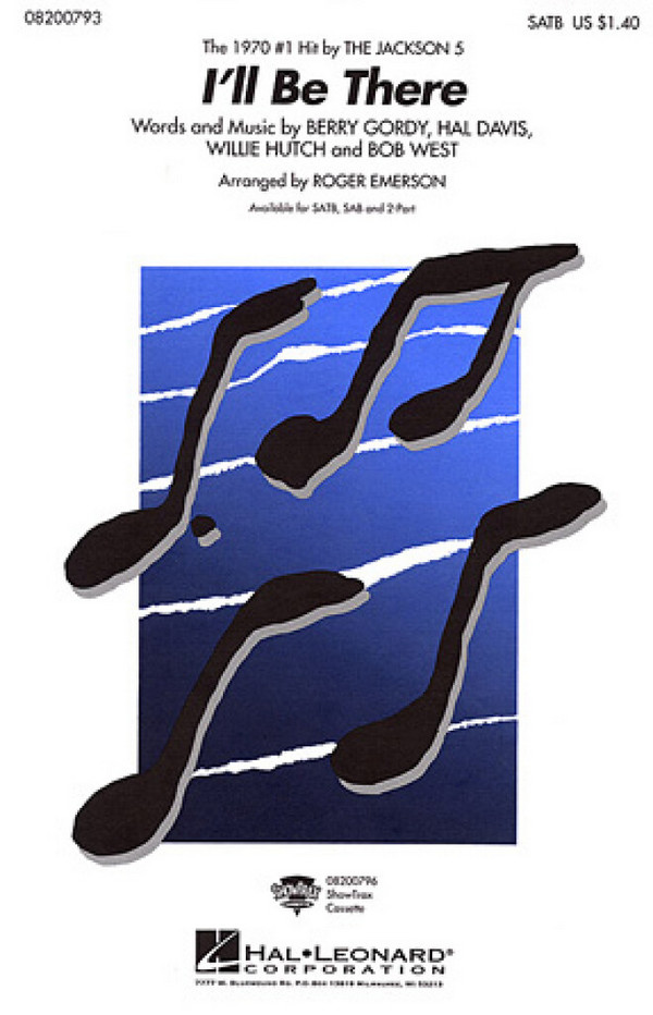 I'll be there&nbsp;&nbsp;for mixed chorus (SATB) and piano&nbsp;&nbsp;score