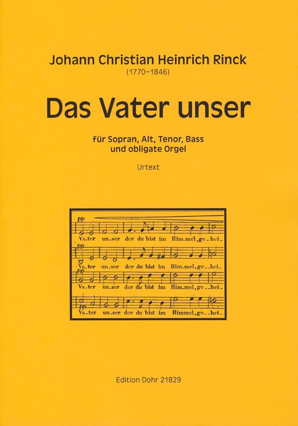 Das Vater unser op.59 für gem Chor und  obligate Orgel  Partitur