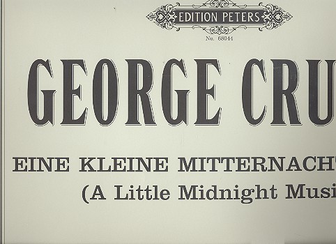 Eine kleine Mitternachtmusik&nbsp;&nbsp;für präpariertes Klavier&nbsp;&nbsp;