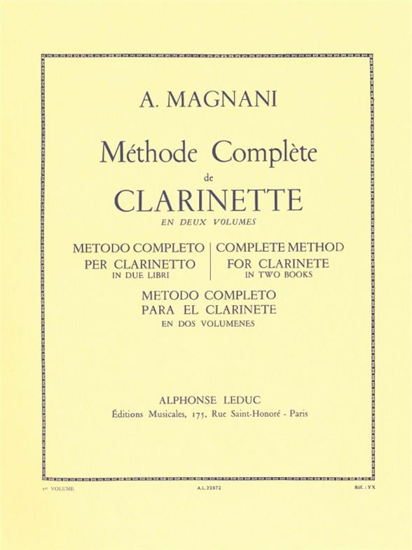 Methode complète vol.1 (parties 1 et 2)  pour clarinette (frz/en/sp/it)  