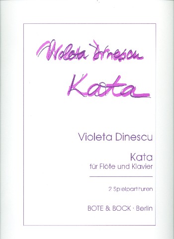 Kata  für Flöte und Klavier  2 Spielpartituren