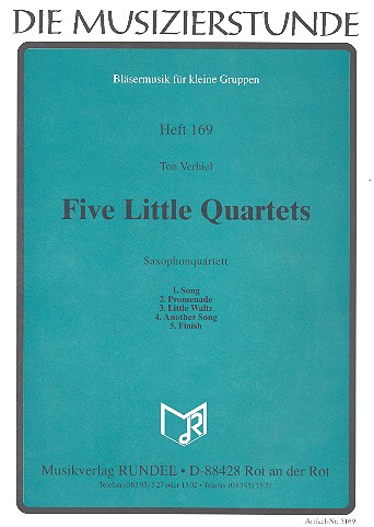 5 little Quartets  für 4 Saxophone  Partitur und Stimmen