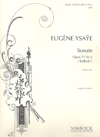Sonate op.27,3  für Violoncello und Klavier  
