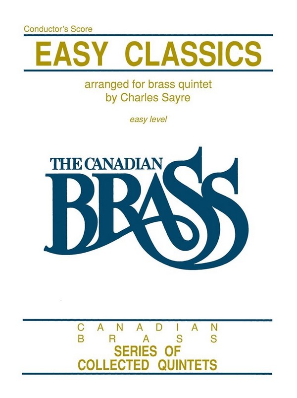 Easy Classics for 2 trumpets, horn in F,  trombone and tuba  score
