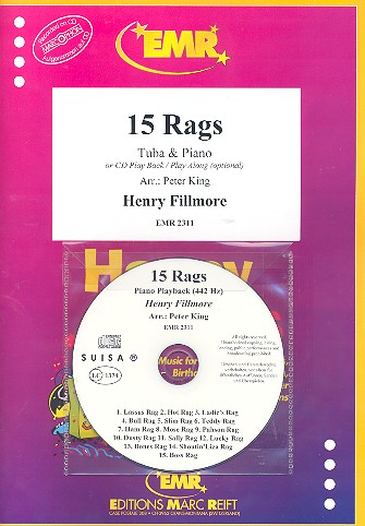 15 Rags (+CD) für Tuba und Klavier    