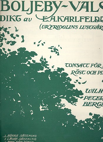 Böljeby-Vals für Gesang (hoch) und Klavier    