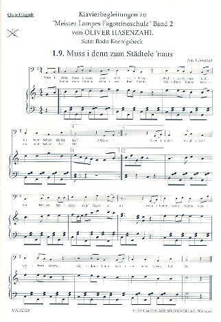 Meister Lampes Fagottinoschule Band 2    Klavierbegleitung