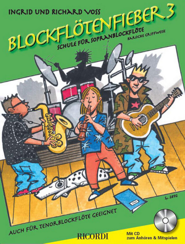 Blockflötenfieber Band 3 (+CD)  für Sopranblockflöte (barocke Griffweise)  