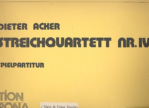 Streichquartett Nr.4  Partitur  