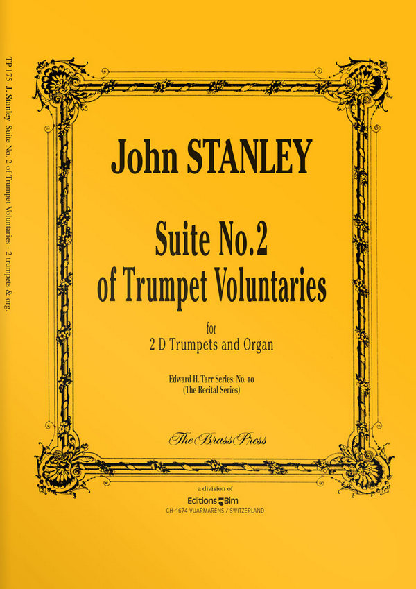 Suite no.2 of trumpet voluntaries for  2 trumpets and organ  score and parts