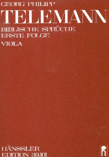 Biblische Sprüche Band 1 für gem Chor&nbsp;&nbsp;und Orgel (Instrumente ad lib)&nbsp;&nbsp;Viola