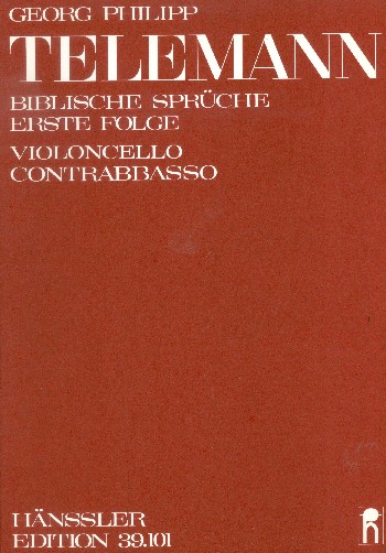 Biblische Sprüche Band 1 für gem Chor&nbsp;&nbsp;und Orgel (Instrumente ad lib)&nbsp;&nbsp;Violoncello/Kontrabass