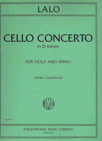 Concerto d minor  for cello and orchestra  for viola and piano