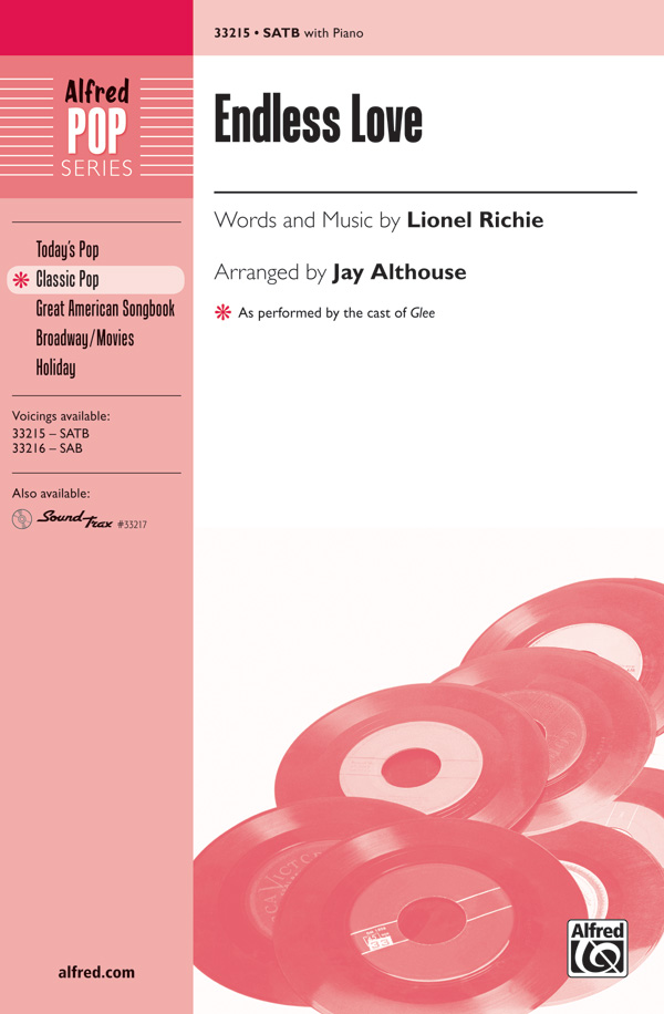 Endless Love for mixed chorus&nbsp;&nbsp;and piano&nbsp;&nbsp;score