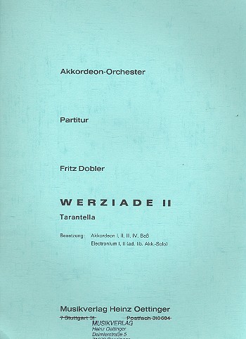 Werziade Nr.2 für Akkordeonorchester  Partitur  