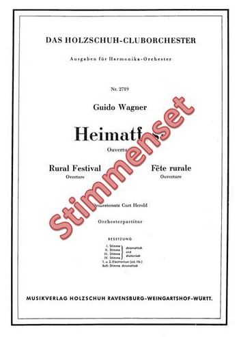 Heimatfest Ouvertüre  für Akkordeonorchester  Stimmen (4-4-3-2)