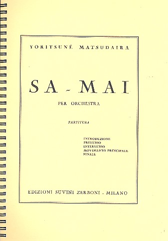 Sa-Mai &nbsp;&nbsp;für Orchester&nbsp;&nbsp;Partitur