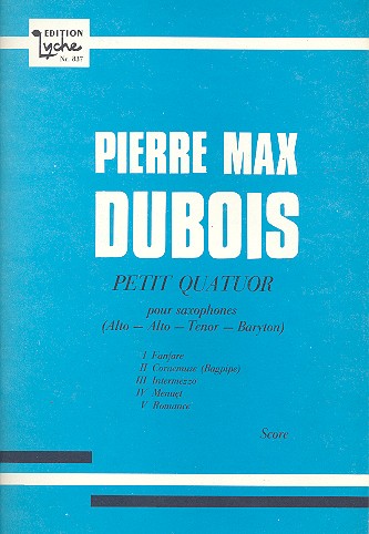 Petit quatuor pour 4 saxophones (SATBar)  partition et parties  