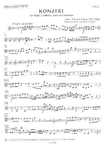 Konzert für Viola, Orgel und Streicher  Viola (tutti)  