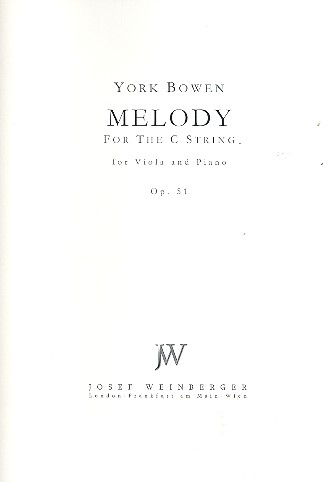 Melody for the C String op. 51  for viola and piano  