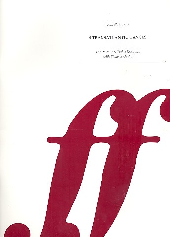 4 Transatlantic Dances op.40  for 2 recorders (SA) and guitar (piano)  score and parts,  archive copy