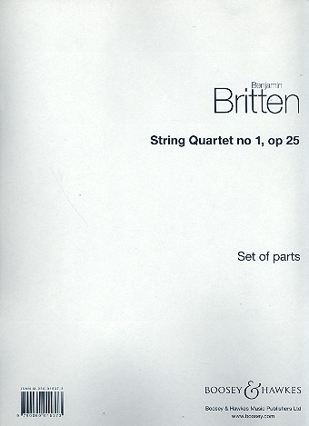 Streichquartett Nr. 1 D-Dur op. 25&nbsp;&nbsp;für Streichquartett&nbsp;&nbsp;Stimmensatz