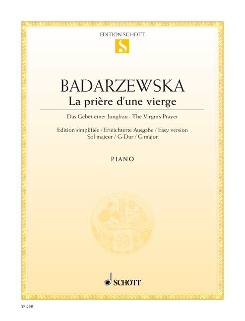 Das Gebet einer Jungfrau  für Klavier  