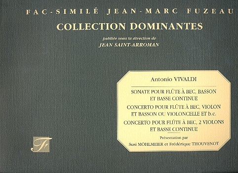 Sonate pour flûte à bec, basson  e basse continue  Faksimile