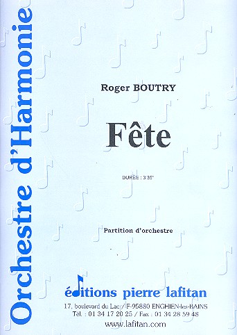 Fete&nbsp;&nbsp;pour orchestre d'harmonie&nbsp;&nbsp;partition et parts