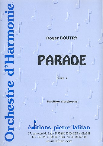Parade&nbsp;&nbsp;pour orchestre d'harmonie&nbsp;&nbsp;partition et parts