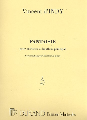 Fantaisie op.31 pour hautbois et orchestre  pour hautbois et piano  