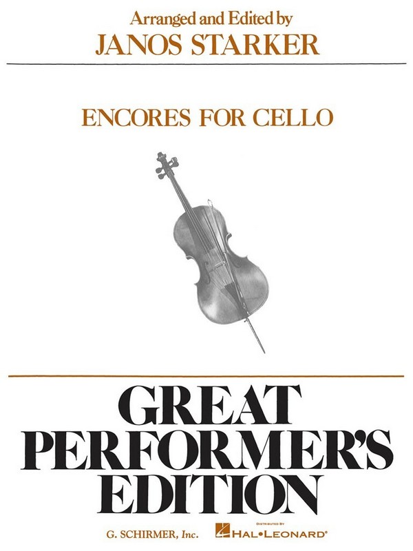 Encores&nbsp;&nbsp;for cello and piano&nbsp;&nbsp;