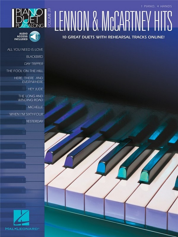 Lennon & McCartney Hits (+CD):&nbsp;&nbsp;piano duet playalong vol.39&nbsp;&nbsp;score