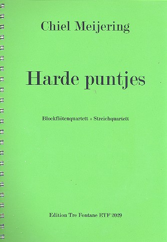 Harde puntjes (+CD) für 4 Blockflöten  (SATB) und Streichquartett  Partitur