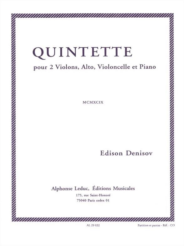 Quintett für 2 Violinen, Viola, Violoncello  und Piano  Stimmen