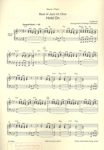 Best of Jazz im Chor für gem Chor a cappella  (Instrumente ad lib)  Klavier