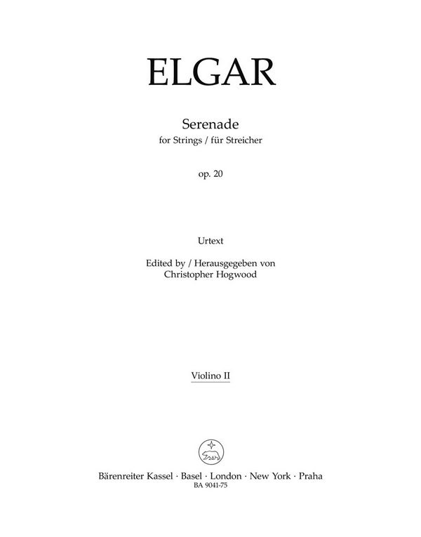 Serenade op.20 für Streicher&nbsp;&nbsp;Violine 2&nbsp;&nbsp;