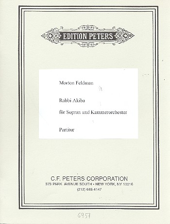 Rabbi Akiba&nbsp;&nbsp;für Sopran und Kammerorchester&nbsp;&nbsp;Partitur
