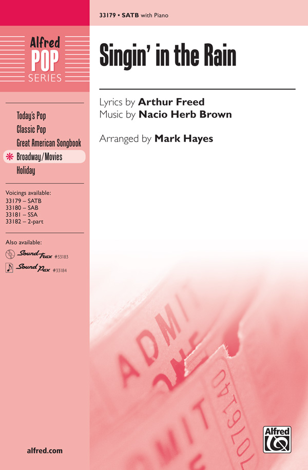 Singin' in the Rain for mixed chorus  and piano  score