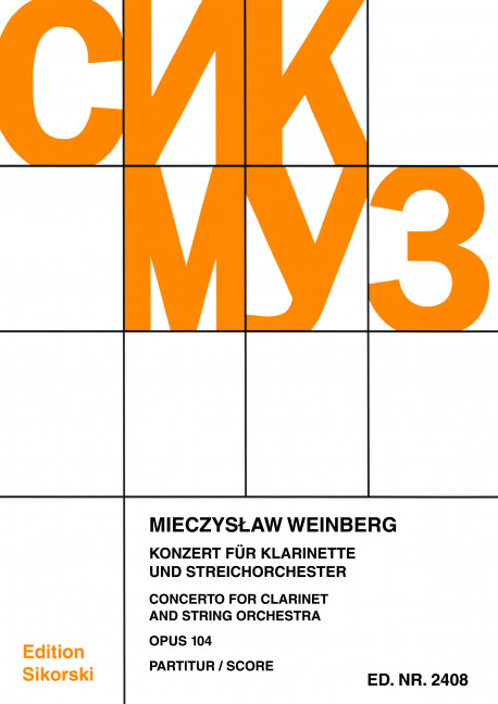 Konzert op.104 für Klarinette und Orchester&nbsp;&nbsp;Partitur&nbsp;&nbsp;
