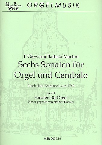 6 Sonaten Band 1  für Orgel  