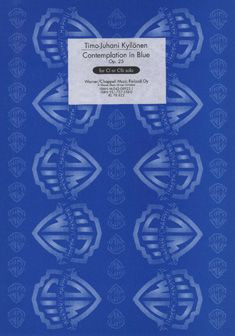 Contemplation in blue op.25 for clarinet  (bass clarinet)  