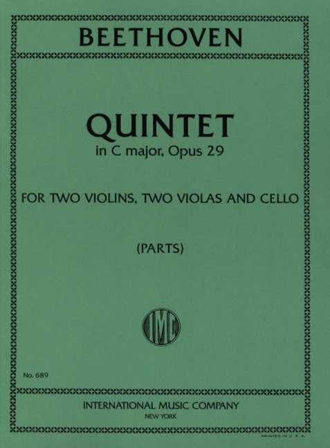 Quintet C major op.29&nbsp;&nbsp;for 2 violins, 2 violas and cello&nbsp;&nbsp;parts