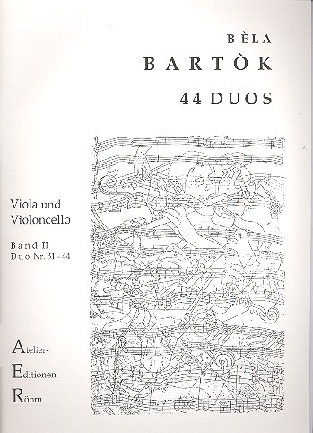 44 Duos Band 2 (Nr.31-44)  für Viola und Violoncello  2 Spielpartituren